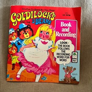 Vintage Goldilocks and the 3 Bears Book and Record